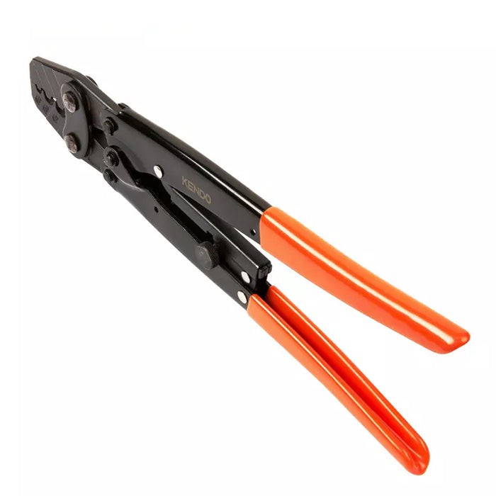 Kìm bấm cos công nghiệp Kendo 11707 chiều dài 10.5 inch (270mm), chuyên bấm đầu cos không bọc nhựa từ 5.5 ~ 14mm² (AWG 10-6)