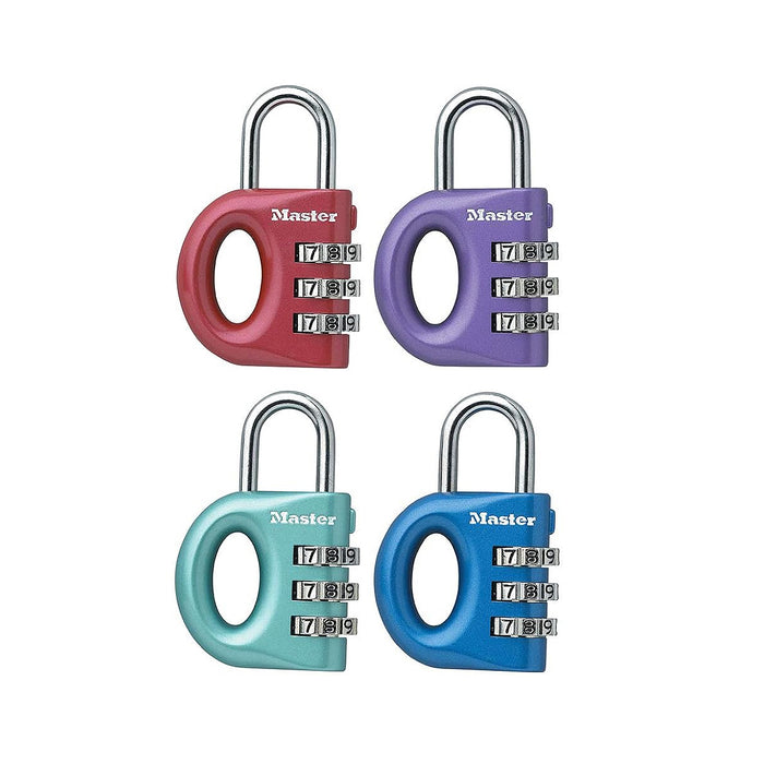 Ổ khóa số mini Master Lock 633EURD, thân khóa bằng kẽm được phủ sơn 32mm, 3 cọc số