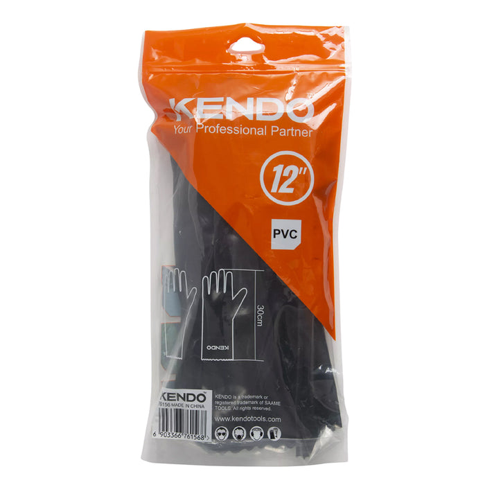 Găng tay bảo hộ phủ nhựa PVC Kendo 76156, kích thước 12 inch