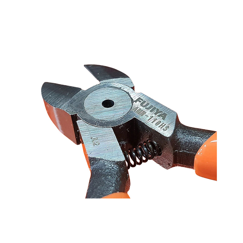 Kìm cắt mini Fujiya AMN-110HS kích thước 110mm (4.5 inch), mép lưỡi cong - dày, có lò xo trợ lực