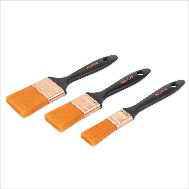 Bộ cọ quét sơn cán nhựa 3 chi tiết Kendo 46401, gồm kích thước ( 25mm - 38mm - 50.8mm)