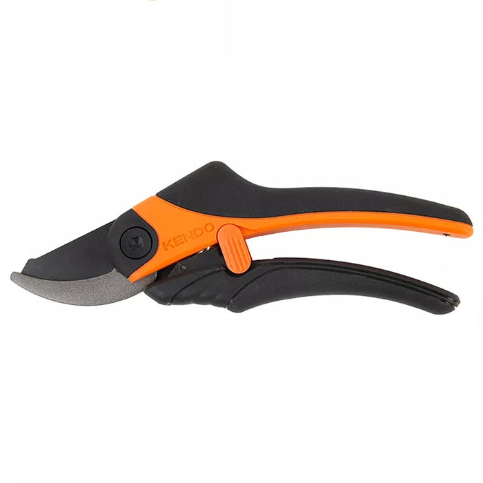 Kéo cắt cành hàm cong cán cầm PP và TPR Kendo 60116, kích thước 200mm (8 inch)