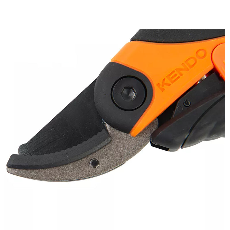 Kéo cắt cành hàm cong cán nhôm và TPR Kendo 60118, kích thước 180mm (7 inch)
