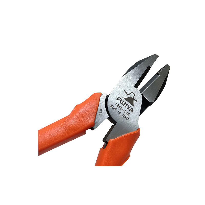 Kìm điện lệch tâm tiêu chuẩn 175mm (7 inch) Fujiya 1800-175, chất liệu thép hợp kim. Tiêu chuẩn RoHS. Xuất xứ Nhật Bản