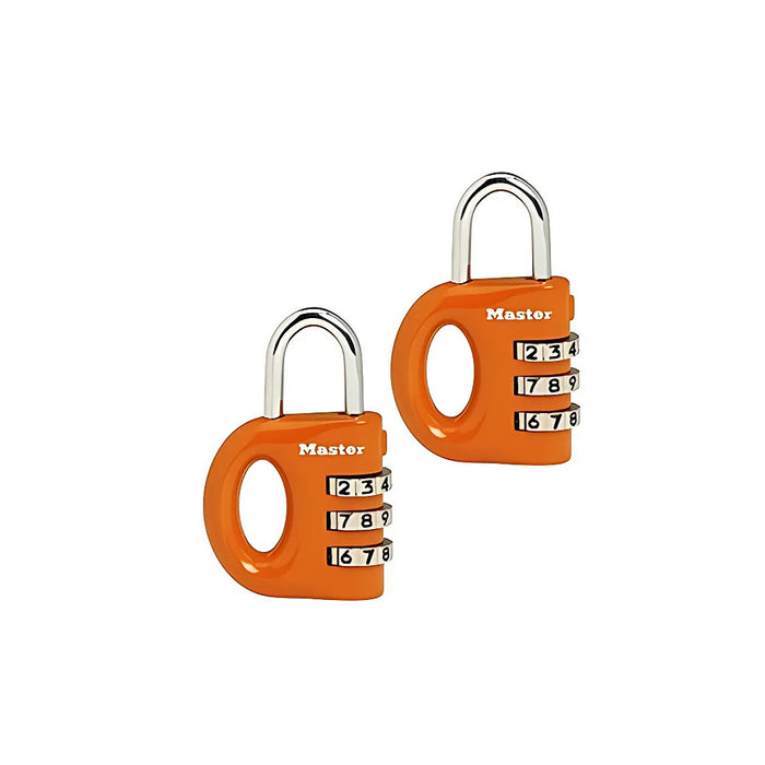 Bộ 2 ổ khóa số mini Master Lock 633EURT, thân khóa bằng kẽm được phủ sơn 32mm, 3 cọc số
