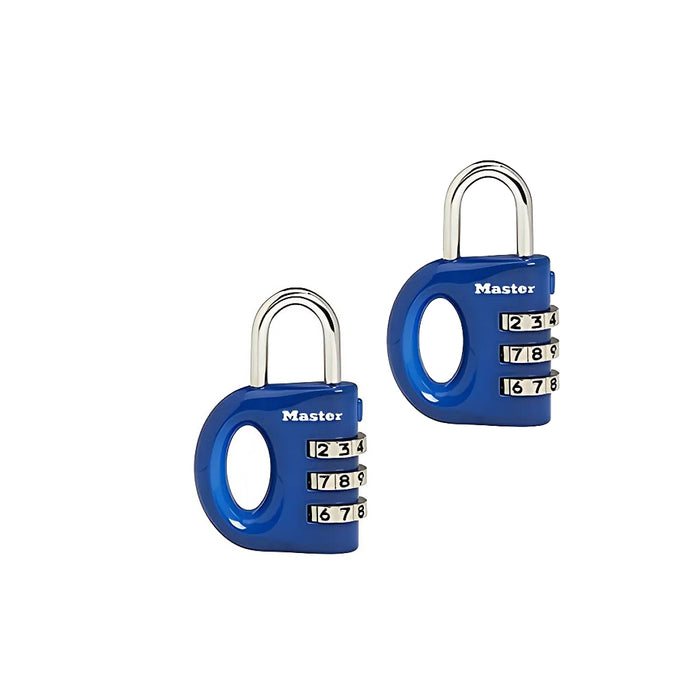 Bộ 2 ổ khóa số mini Master Lock 633EURT, thân khóa bằng kẽm được phủ sơn 32mm, 3 cọc số