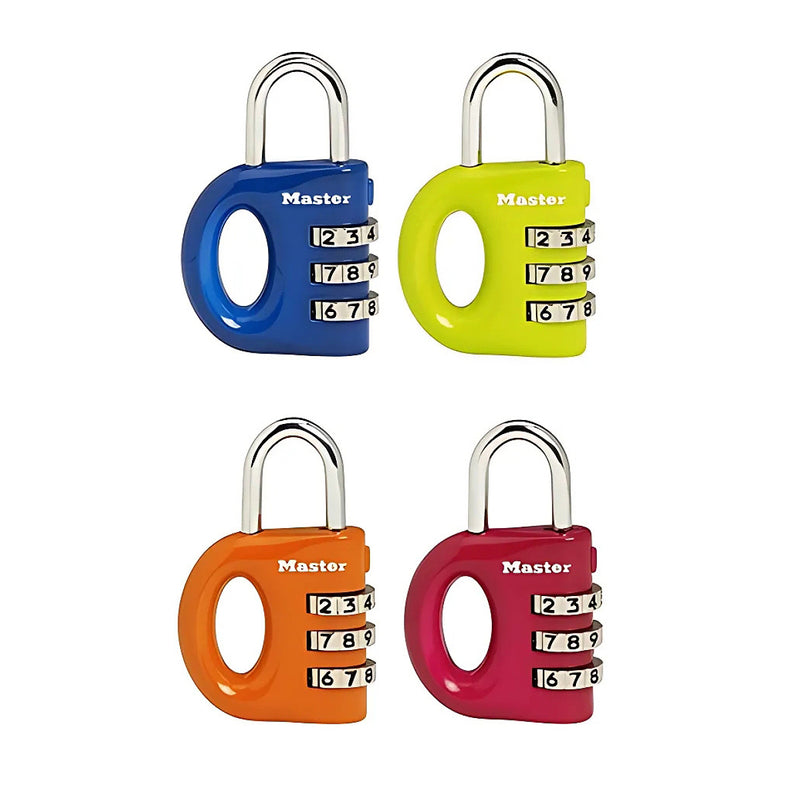 Bộ 2 ổ khóa số mini Master Lock 633EURT, thân khóa bằng kẽm được phủ sơn 32mm, 3 cọc số