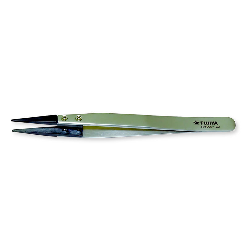 Nhíp gắp linh kiện điện tử chống tĩnh điện Fujiya FPT00E-130, đầu nhọn thẳng, chịu nhiệt