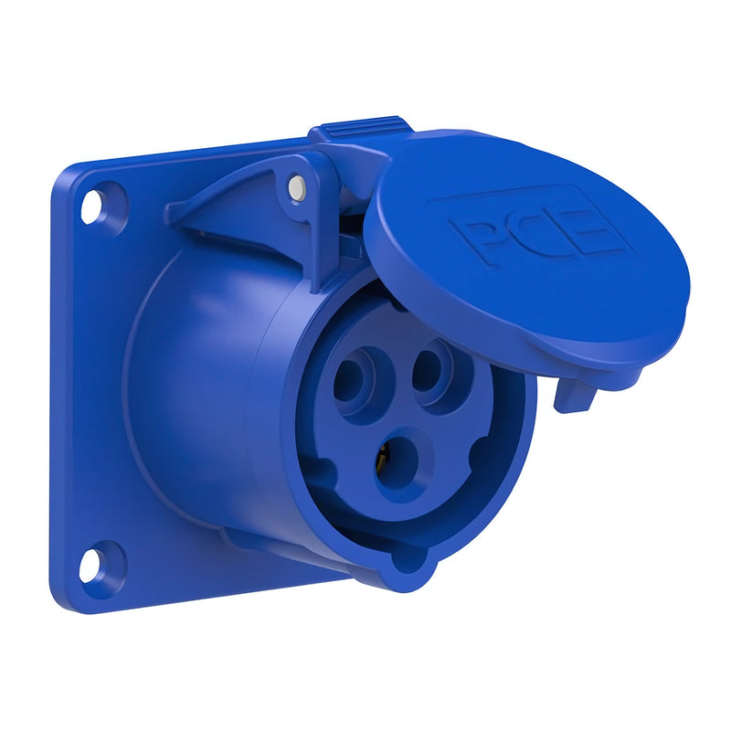 Ổ cắm âm mặt thẳng PCE F323-6 32A 3 chân 230V IP54.