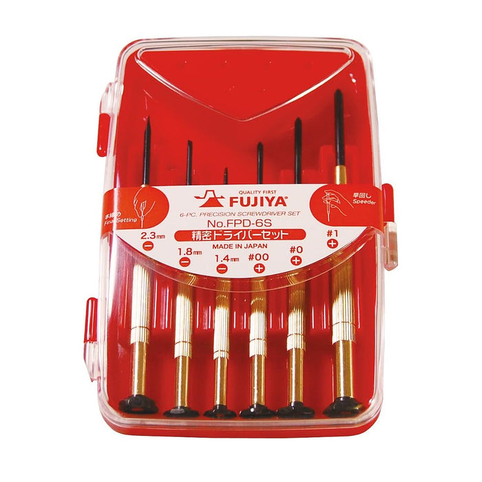 Bộ tua vít chính xác 6 chi tiết Fujiya FPD-6S. Xuất xứ Nhật bản