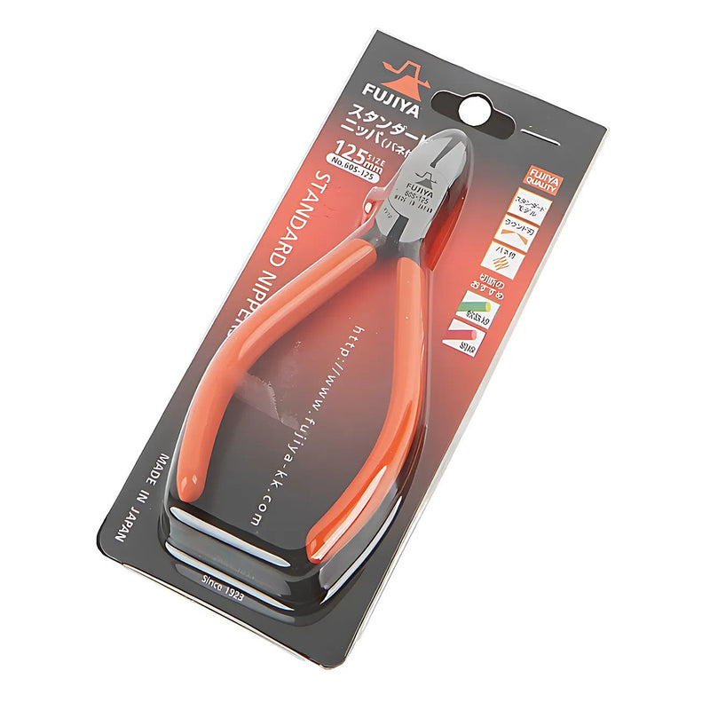 Kìm cắt tiêu chuẩn, có lò xo trợ lực, lưỡi cong Fujiya 60S Series kích thước từ 125mm - 150mm