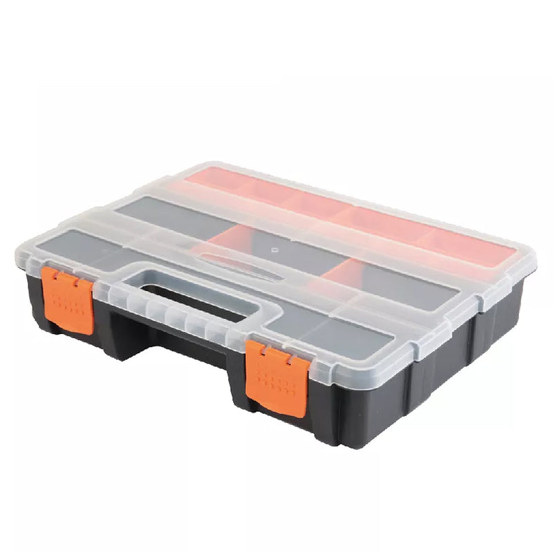 Hộp nhựa đựng đồ nghề 16 ngăn Kendo 90236, kích thước 290mm x 220mm x 60mm