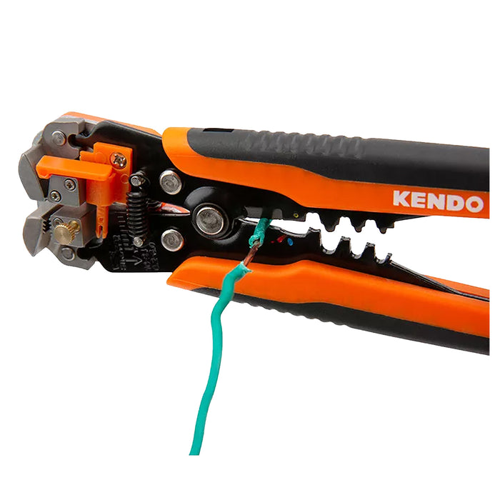 Kìm tuốt dây điện đa năng Kendo 11721 chiều dài 8 inch (200mm) đường kính tuốt dây từ 0.2-6mm² (AWG 24-10)