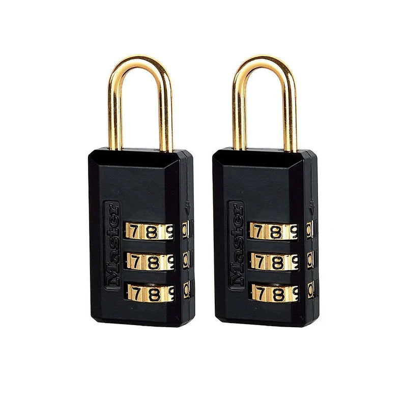 Bộ 2 ổ khóa số mini Master Lock 646T, thân khóa bằng kim loại được phủ sơn 20mm, 3 cọc số