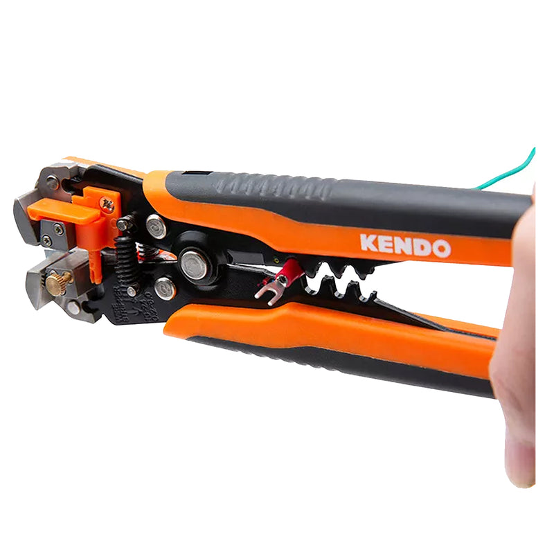 Kìm tuốt dây điện đa năng Kendo 11721 chiều dài 8 inch (200mm) đường kính tuốt dây từ 0.2-6mm² (AWG 24-10)