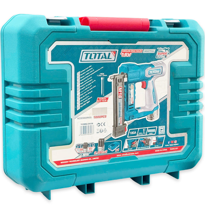 Máy bắn đinh thẳng dùng Pin 16V Total TCBNLI2038, loại đinh F15 - F35