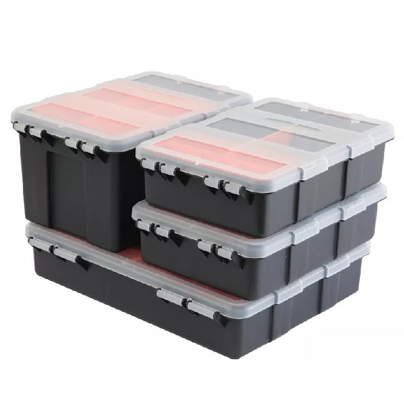 Bộ hộp nhựa đựng đồ nghề 4 chi tiết Kendo 90237, vật liệu nhựa PP