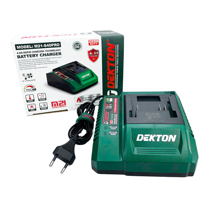 Đế sạc Pin 21V Dekton M21-S40PRO (4.0A) vỏ sạc chống cháy