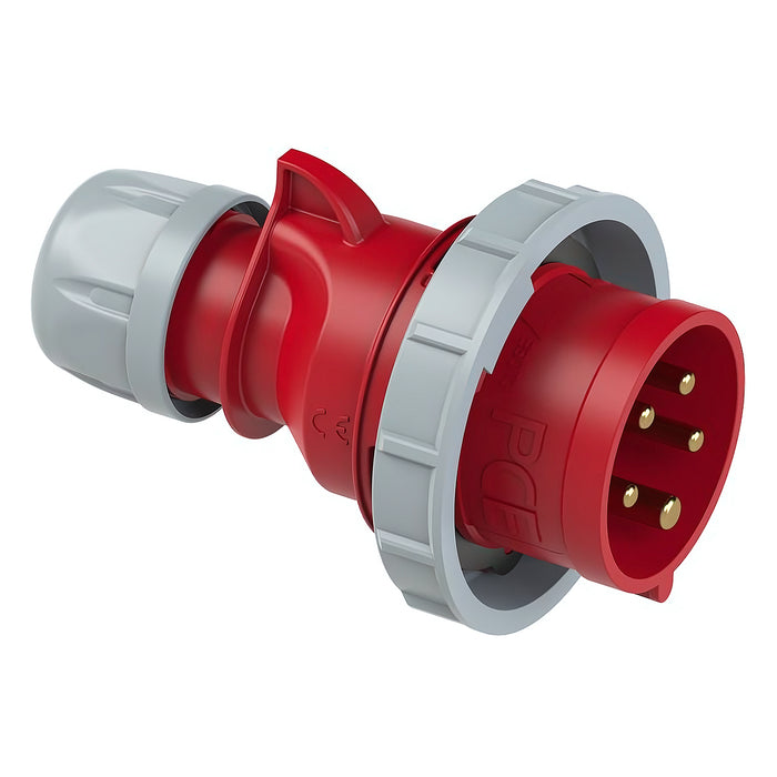 Phích cắm công nghiệp PCE loại kín nước IP67, tải 16A - 32A, 5 chân (3P+N+PE), điện áp 400V, đầu đực
