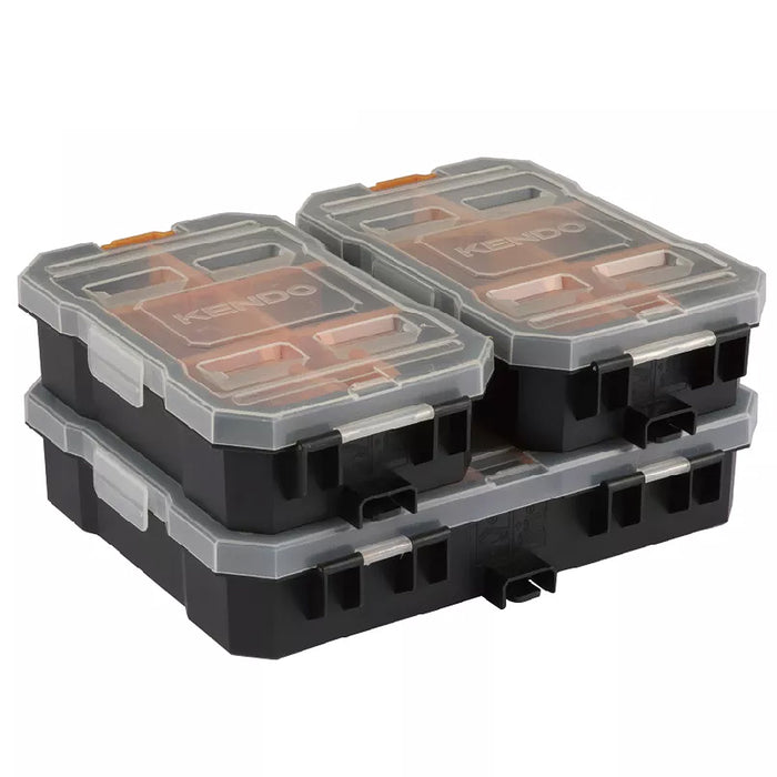 Bộ hộp nhựa đựng đồ nghề 3 chi tiết Kendo 90279, vật liệu nhựa PP
