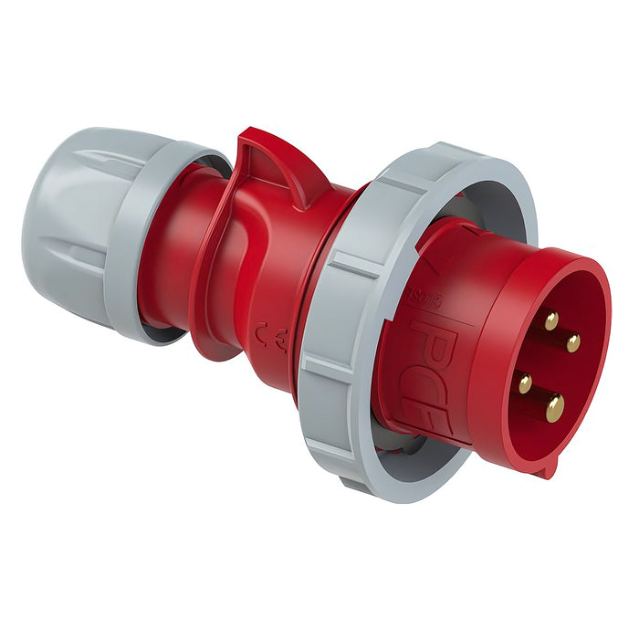 Phích cắm công nghiệp PCE loại kín nước IP67, tải 16A - 32A, 4 chân (3P+PE), điện áp 400V, đầu đực