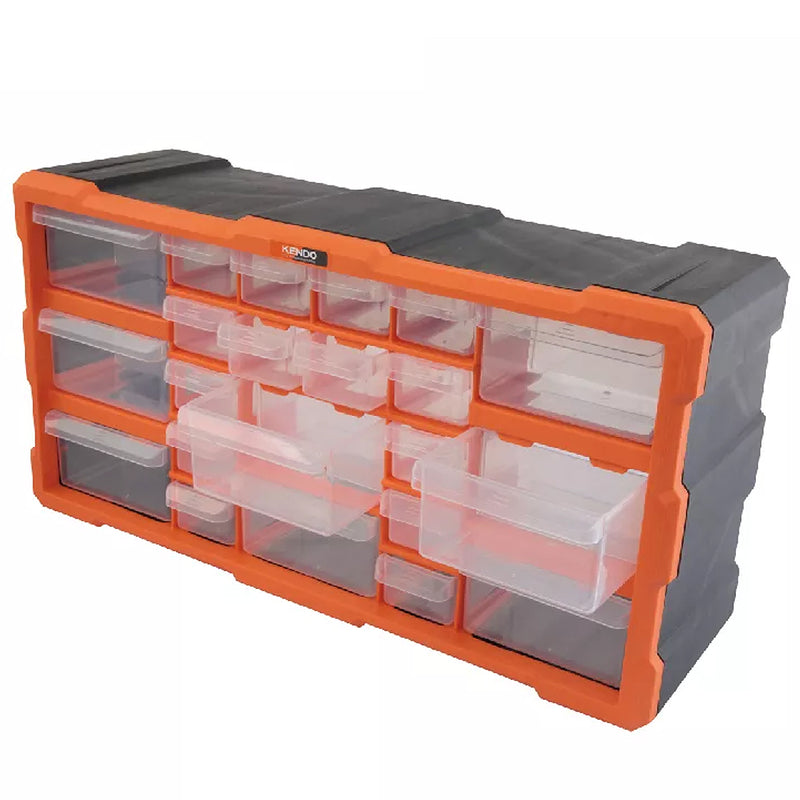 Tủ nhựa đựng linh kiện 22 ngăn Kendo 90247, kích thước 495mm x 160mm x 255mm