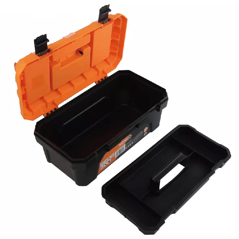 Thùng đồ nghề nhựa Kendo 90256, kích thước 420mm x 230mm x 200mm (17 inch), vật liệu nhựa PP
