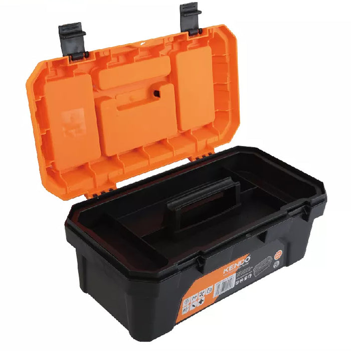 Thùng đồ nghề nhựa Kendo 90257, kích thước 470mm x 230mm x 220mm (19 inch), vật liệu nhựa PP