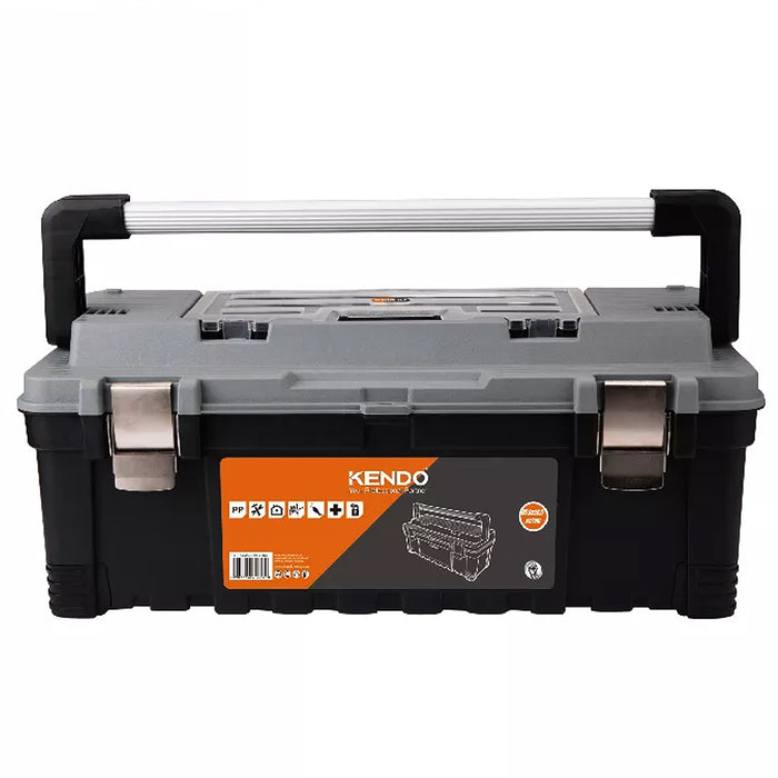 Thùng đồ nghề nhựa Kendo 90273 kích thước 656mm x 285mm x 270mm (26 inch), vật liệu nhựa PP