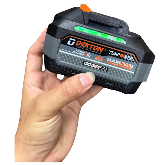 Pin 21V 7.5Ah Dekton M21-B7512PRO, vỏ pin chống cháy, dòng xả tối đa 100A