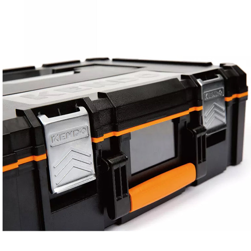 Thùng đồ nghề nhựa Kendo 90261, kích thước 460mm x 375mm x 151mm (Size S -  20L), vật liệu nhựa ABS