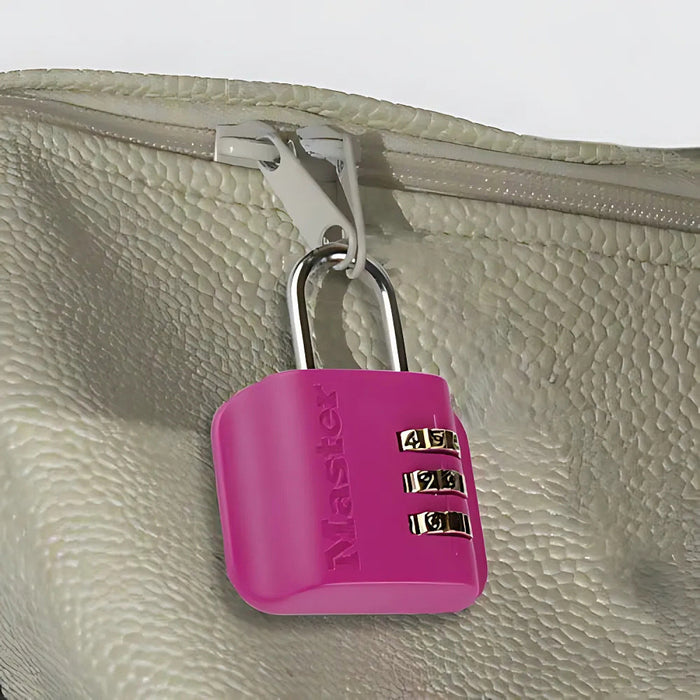 Ổ khóa số mini Master Lock 4670DCOL, thân khóa bằng nhựa ABS 44mm, 3 cọc số