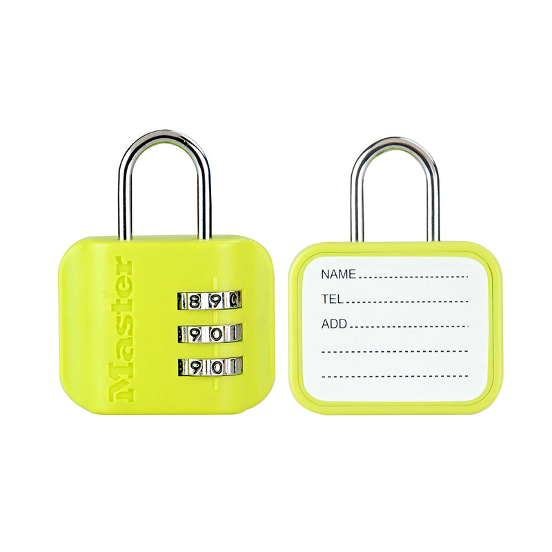 Ổ khóa số mini Master Lock 4670DCOL, thân khóa bằng nhựa ABS 44mm, 3 cọc số