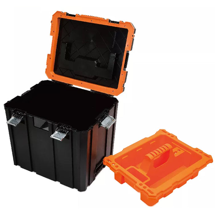 Thùng đồ nghề nhựa Kendo 90263, kích thước 460mm x 357mm x 389mm (Size L - 60L), vật liệu nhựa ABS