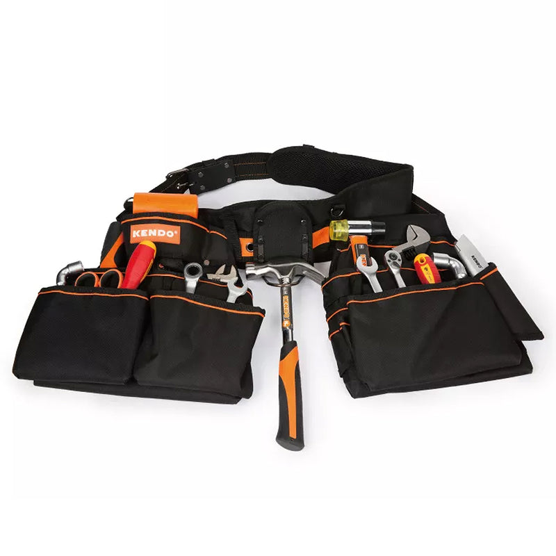 Túi đựng dụng cụ đeo thắt lưng Kendo 90156, kích thước 640mm x 340mm, vật liệu vải Oxford 600D
