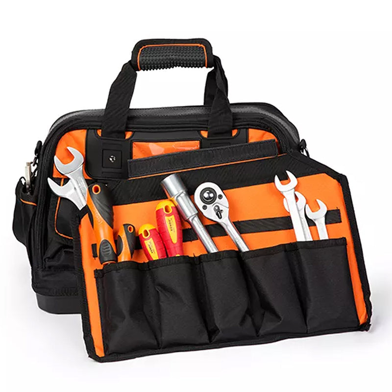 Túi đựng dụng cụ có dây đeo vai Kendo 90134, kích thước 420mm x 220mm x 280mm (16.5 inch), vật liệu vải Oxford 600D