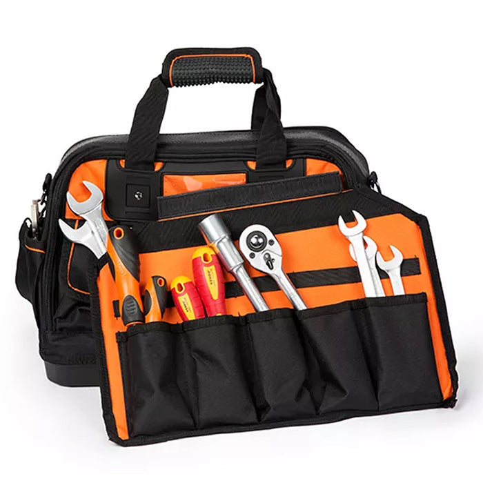 Túi đựng dụng cụ có dây đeo vai Kendo 90134, kích thước 420mm x 220mm x 280mm (16.5 inch), vật liệu vải Oxford 600D