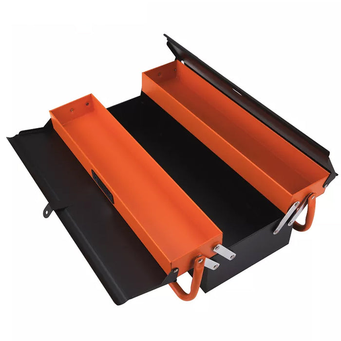 Thùng đồ nghề kim loại 3 ngăn Kendo 90200, kích thước 460mm x 200mm x 160mm