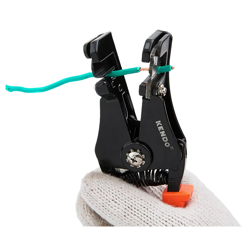 Kìm tuốt dây điện tự động Kendo 11702 chiều dài 7 inch (175mm) đường kính tuốt dây từ 1.0 - 3.2mm² vật liệu hợp kim kẽm