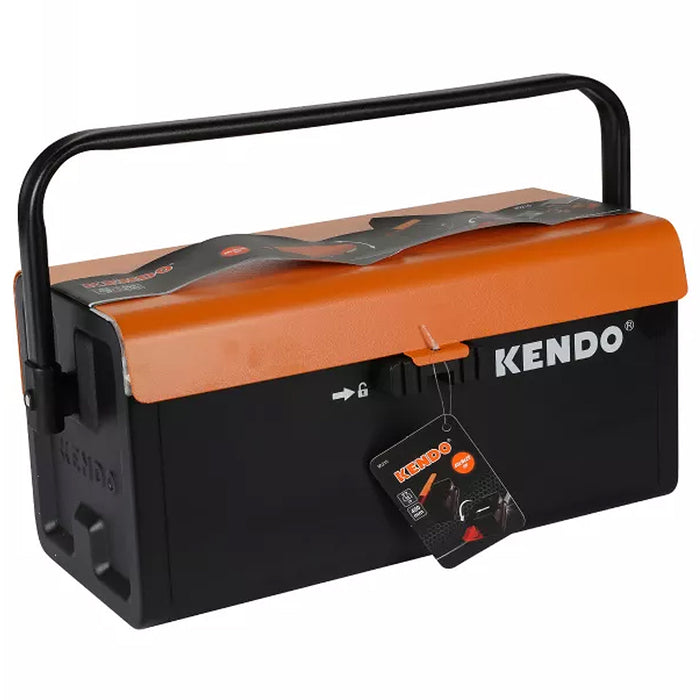 Thùng đồ nghề kim loại 2 tầng Kendo 90210, kích thước 400mm x 180mm x 200mm