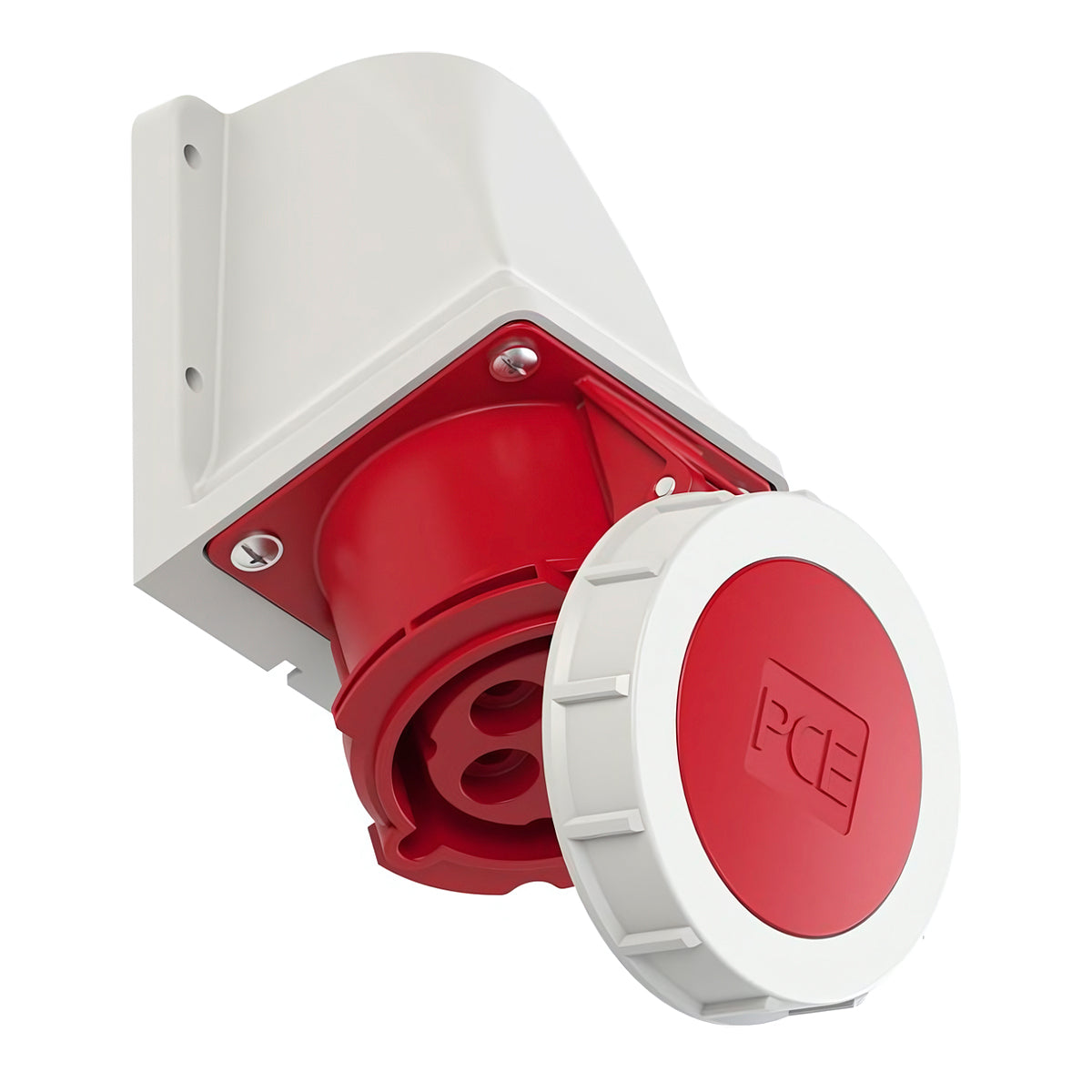 Ổ cắm công nghiệp lắp nổi chuyên dùng cho container PCE F1242-3V, tải 32A, 4 chân (3P+PE), điện áp 440V, kín nước chuẩn IP67