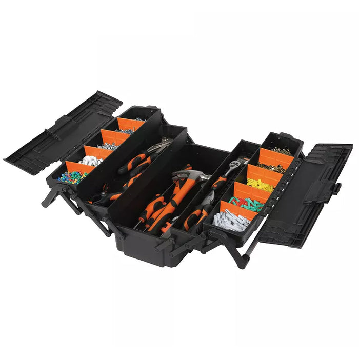 Thùng đồ nghề nhựa 5 ngăn Kendo 90275, kích thước 465mm x 229mm x 209mm, vật liệu nhựa PP