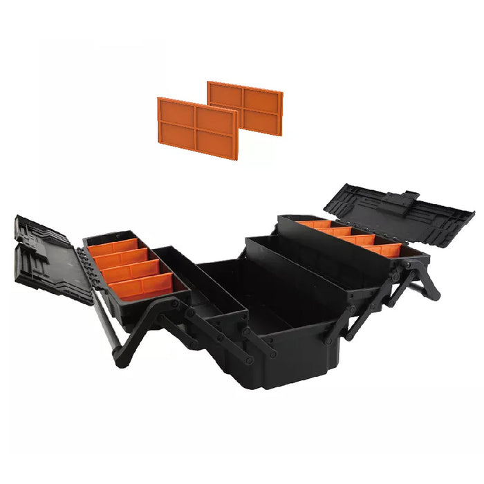 Thùng đồ nghề nhựa 5 ngăn Kendo 90275, kích thước 465mm x 229mm x 209mm, vật liệu nhựa PP