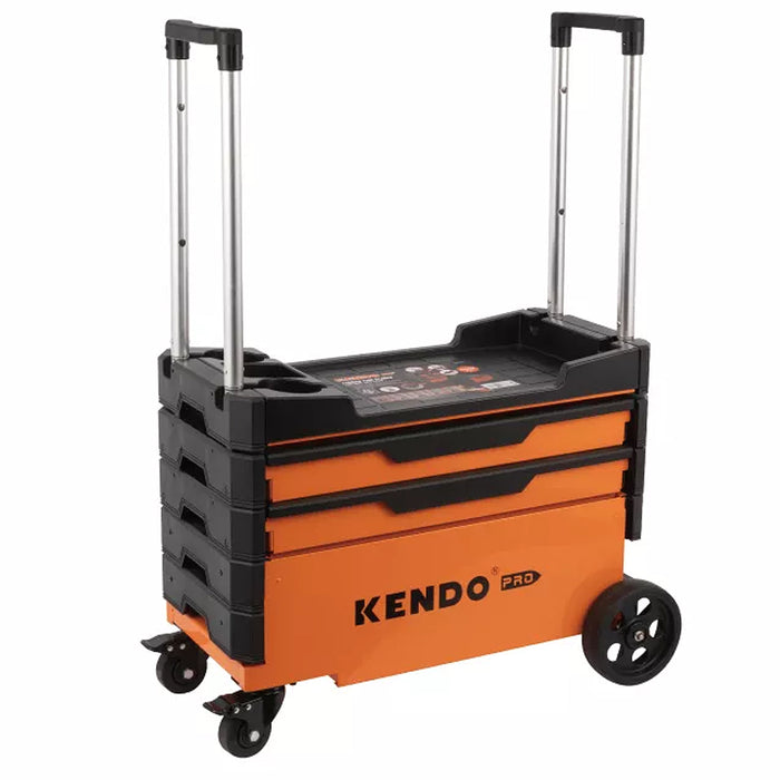 Xe đẩy đựng dụng cụ gấp gọn Kendo 90333, kích thước 700mm x 380mm x 535mm/900mm