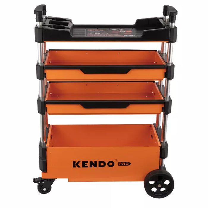 Xe đẩy đựng dụng cụ gấp gọn Kendo 90333, kích thước 700mm x 380mm x 535mm/900mm