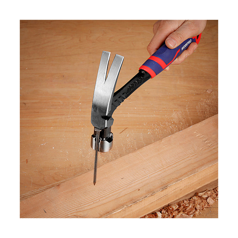 Búa đóng nhổ đinh Workpro cán bọc cao su, trọng lượng từ 450g - 560g