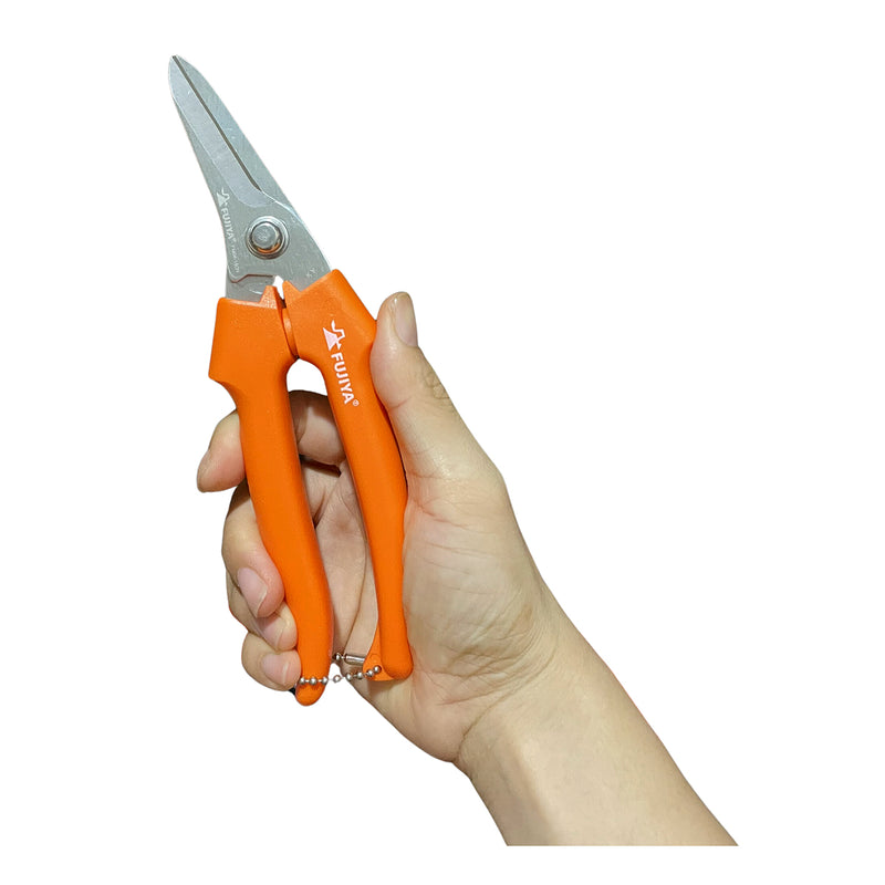 Kéo cắt, chuyên dùng cho thợ điện, có lò xo trợ lực Fujiya FM04-180N kích thước 180mmm