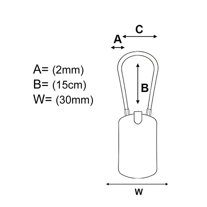 Ổ khóa số mini dây cáp Master Lock 4684EURD, thân khóa bằng kẽm được phủ sơn 30mm, 3 cọc số