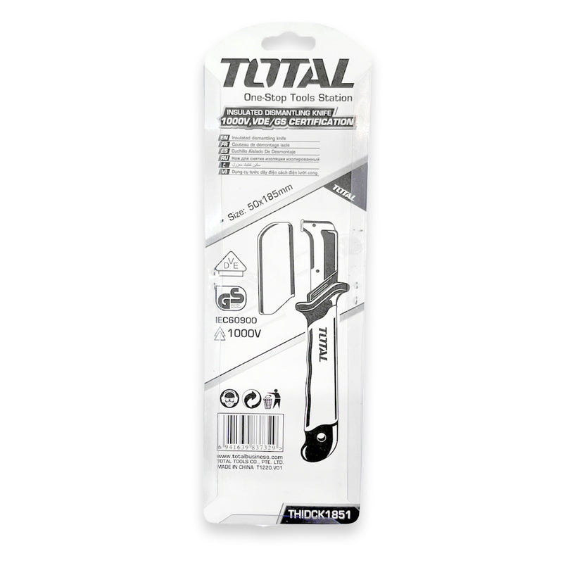 Dụng cụ tước dây điện cách điện lưỡi cong TOTAL THIDCK1851