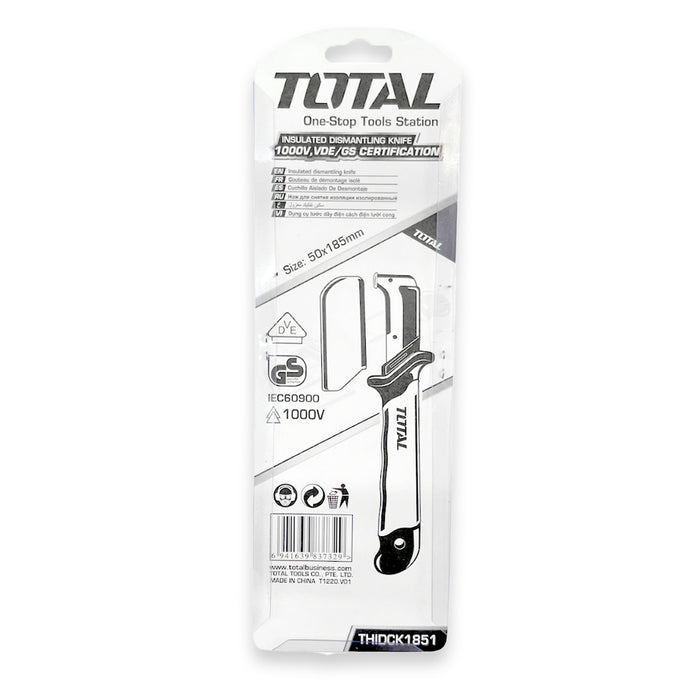 Dụng cụ tước dây điện cách điện lưỡi cong TOTAL THIDCK1851